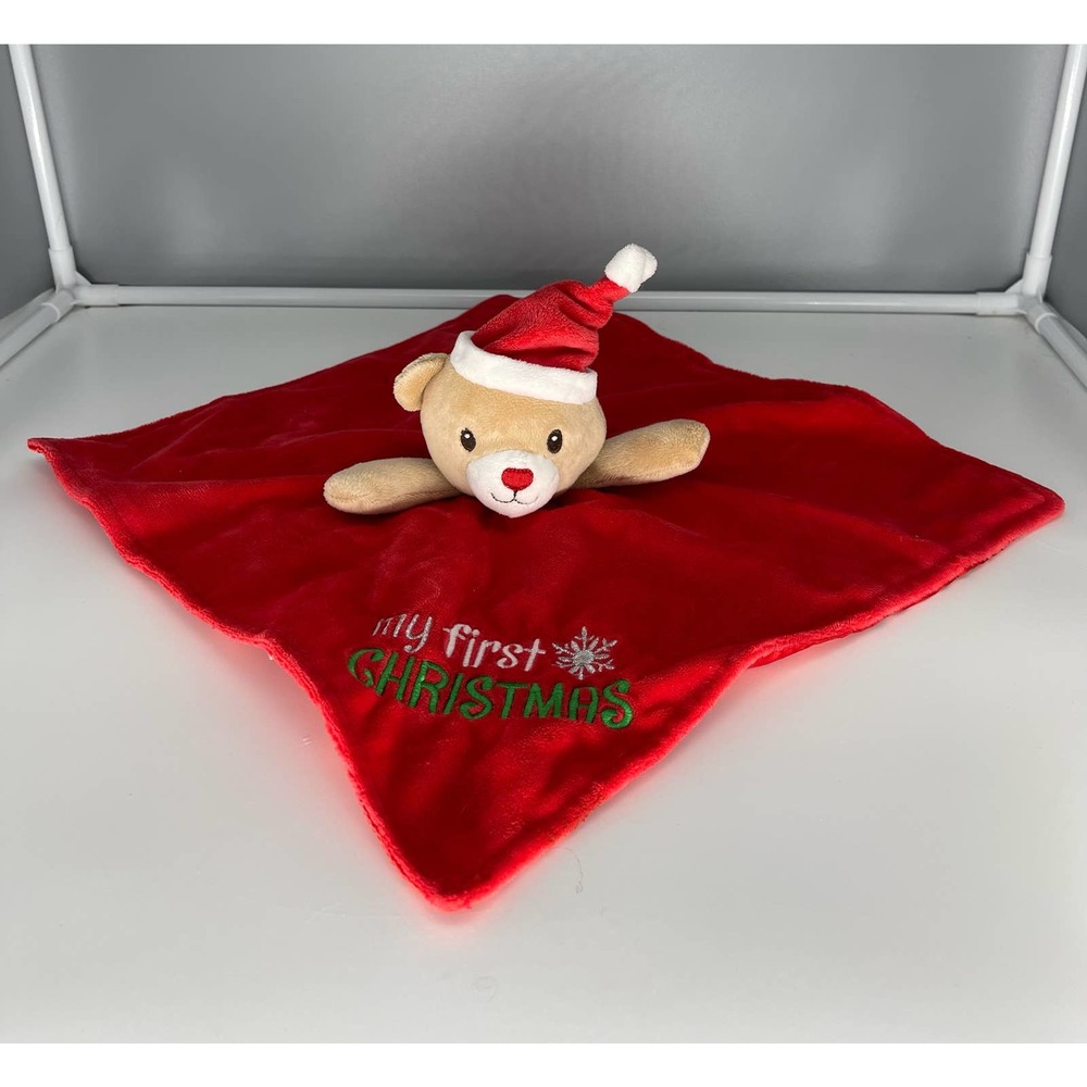 Baby Starters My First Christmas Lovey Bear Red Security Blanket Rashti & Rashti
